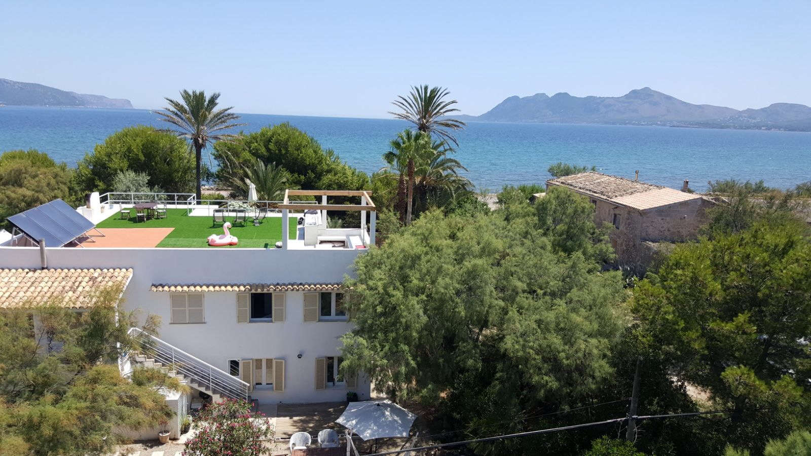 Aerial view of Cala Sant Vicenç, Mallorca